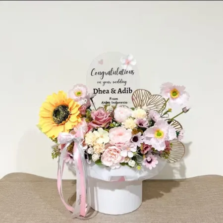 Bloom Box Akrilik Ucapan Wedding Pondokgede